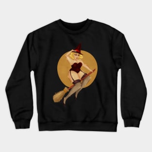 Broom Pin up babe Crewneck Sweatshirt